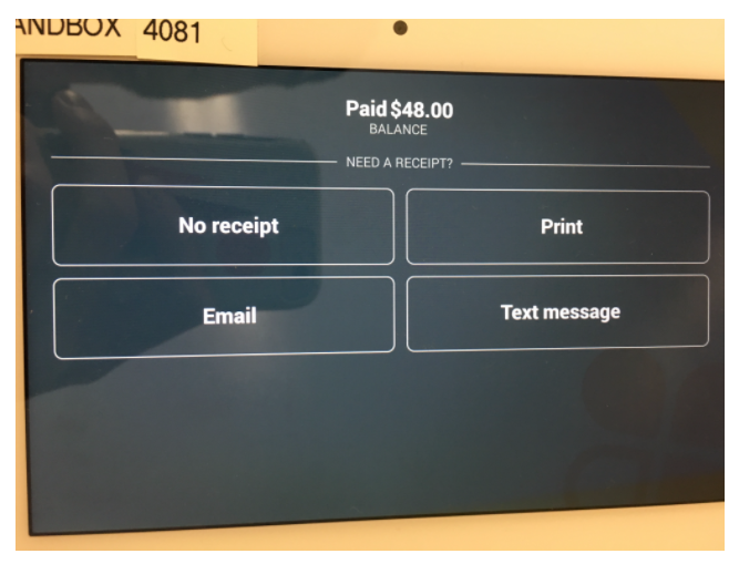 How to handle printed and email customer receipts with the Clover Mini HCM Info